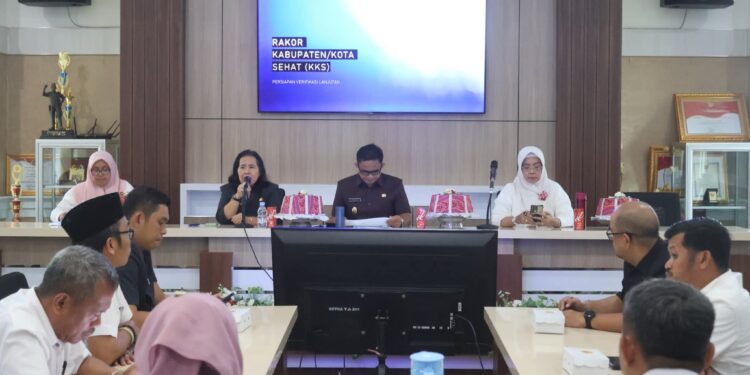 Wakil Bupati Pinrang, H. Sudirman Bungi, S.IP., M.Si., Memimpin langsung Rapat Koordinasi Persiapan Lomba Kabupaten Sehat 2025