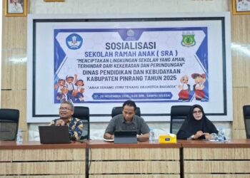 Sosialisasi Sekolah Ramah Anak (SRA) di Gelar Disdikbud Berkerja Sama Unit PPA Polres Pinrang