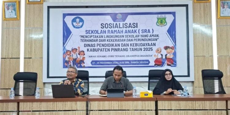 Sosialisasi Sekolah Ramah Anak (SRA) di Gelar Disdikbud Berkerja Sama Unit PPA Polres Pinrang