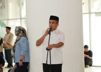 Wabub Pinrang Sambut Kepulangan Jemaah Haji Kloter 8 di Mesjid Agung Al-Munawir