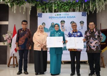 Penandatanganan Kerja Sama PKK dan Duscapil  Perkuat Sosialisasi KISAk di Pinrag