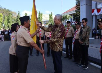 Bupati Irwan Lepas 71 Kontingen Pramuka Pinrang ke Jambore Nasional Ke- XII di Cibubur