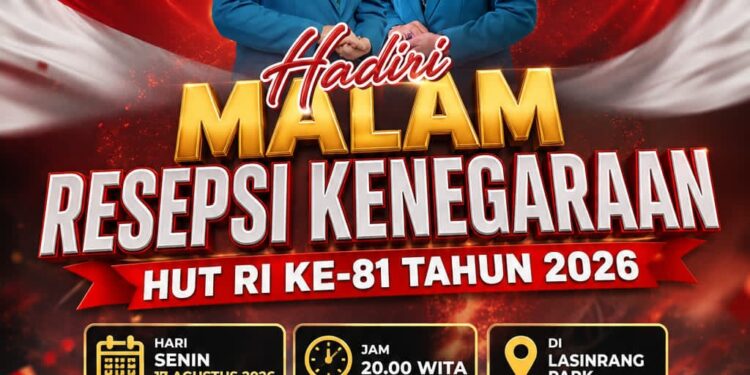 Pemkab Pinrang Gelar Resepsi HUT RI ke-81 Secara Sederhana Tekankan Kebersamaan dan Kepedulian